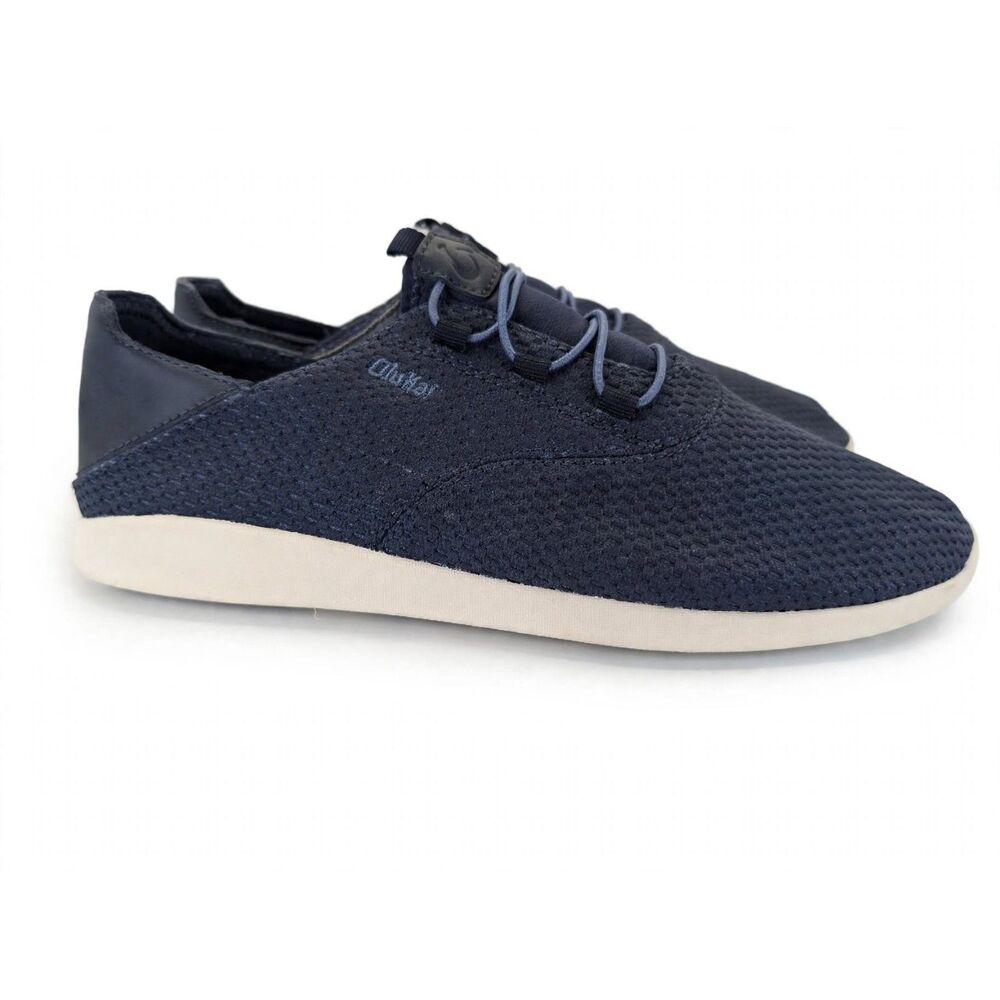 OluKai Alapa Li Mens 9.5 Trench Blue Mesh Slip-On Sneaker Drop-In Heel Used